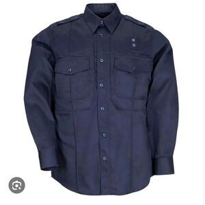 5.11 Tactical B Class Taclite PDU Long Sleeve Uniform Dark Blue Shirt 2XL
